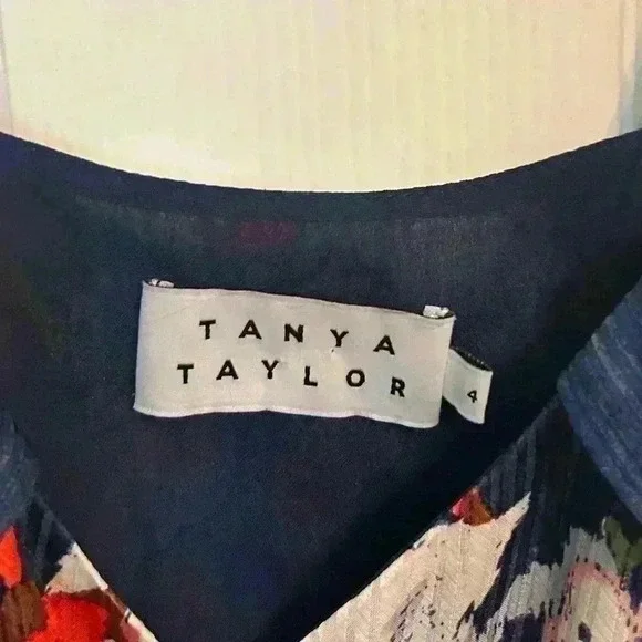 Tanya Taylor Amylia Dress in Navy Size 4 - Picture 4 of 6